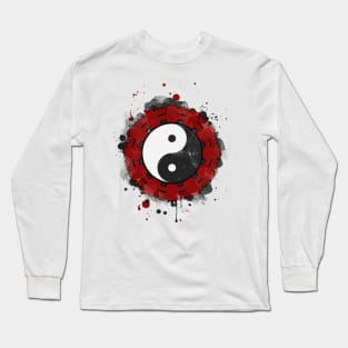 Abstract Yin and Yang Long Sleeve T-Shirt